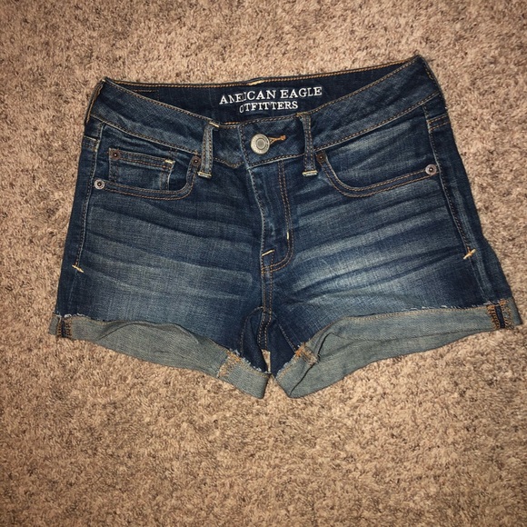 American Eagle Outfitters Pants - Cuffed Jean Shorts